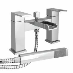 Monza Waterfall Bath Shower Mixer Taps + Shower Kit
