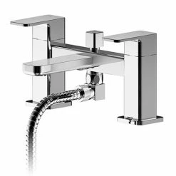 Nuie Windon Chrome Bath Shower Mixer + Shower Kit - WIN304