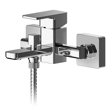 Nuie Windon Chrome Wall Mounted Bath Shower Mixer + Shower Kit - WIN316 3 Nuie Windon Chrome Wall Mounted Bath Shower Mixer + Shower Kit - WIN316