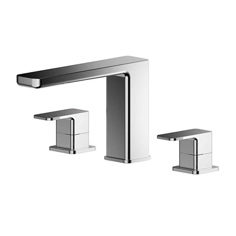 Nuie Windon Chrome Deck Mounted 3TH Bath Filler - WIN333 3 Nuie Windon Chrome Deck Mounted 3TH Bath Filler - WIN333
