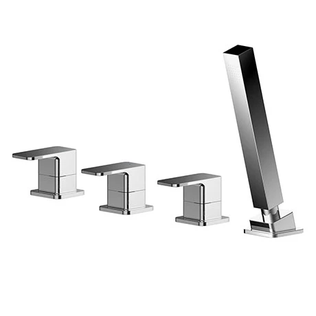 Nuie Windon Chrome Deck Mounted 4TH Bath Shower Mixer - WIN334 3 Nuie Windon Chrome Deck Mounted 4TH Bath Shower Mixer - WIN334