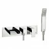 Crosswater - Water Square Wall Mounted 3 Hole Bath Shower Mixer - WS432WC 1 Crosswater - Water Square Wall Mounted 3 Hole Bath Shower Mixer - WS432WC -Bath Taps Shop WS432WC P