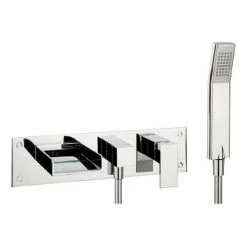 Crosswater - Water Square Wall Mounted 3 Hole Bath Shower Mixer - WS432WC