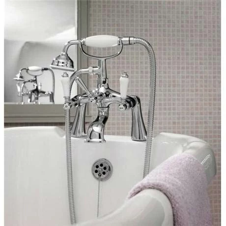 Nuie Traditional Bloomsbury Bath Shower Mixer & Shower Kit - Chrome - XM314 4 Nuie Traditional Bloomsbury Bath Shower Mixer & Shower Kit - Chrome - XM314 - Image 2